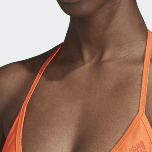 ADIDAS womens 16" 3-Stripes Swim Suit orange DY6374 - Picture 4 of 7